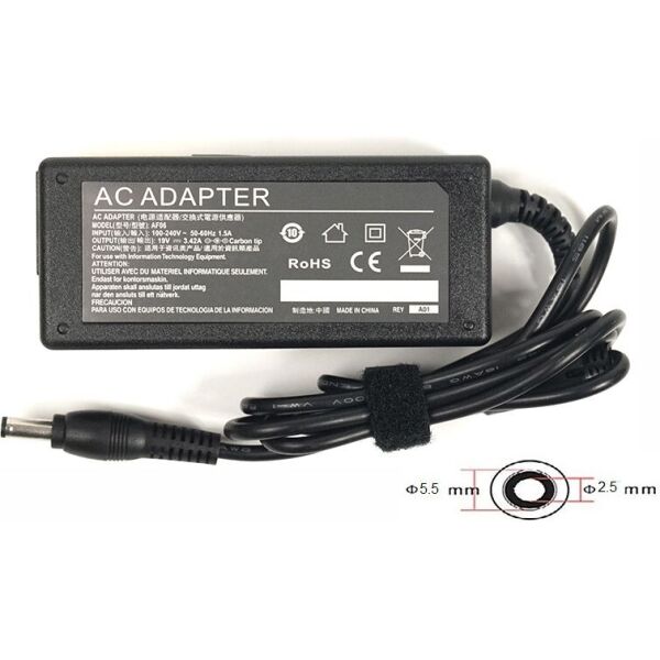 

Блок питания для ноутбуков PowerPlant ACER, ASUS 220V, 19V 65W 3.42A (5.5*2.5) (AC65F5525)