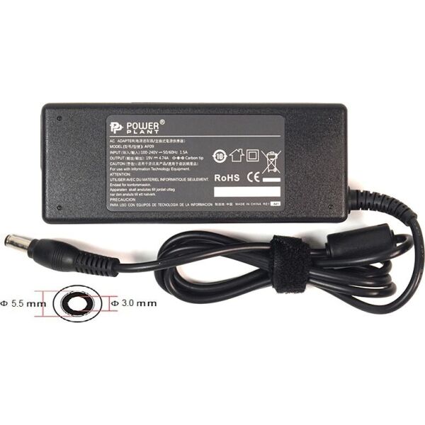 

Блок питания для ноутбуков PowerPlant SAMSUNG 220V, 19V 90W 4.74A (5.5*3.0) (SA90F5530)