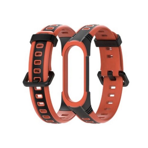 

Ремешок для фитнес-браслета Xiaomi Mi Band 3 и 4 Sport 2 Black with orange