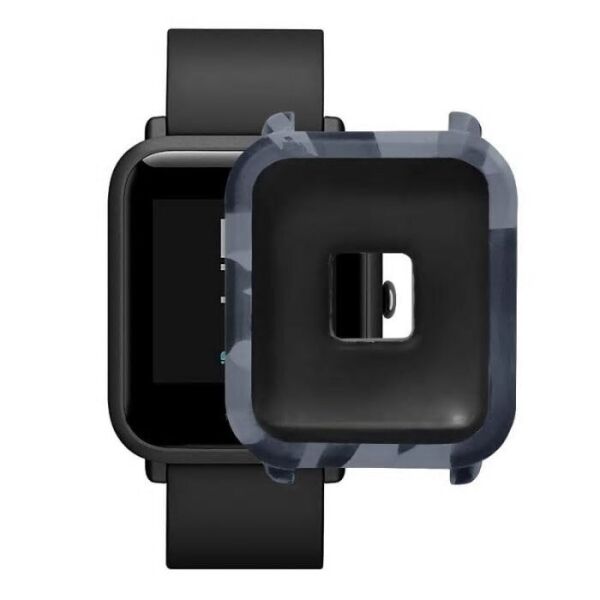 

Amazfit Bip Защитный силиконовый чехол для смарт часов, gray camouflage