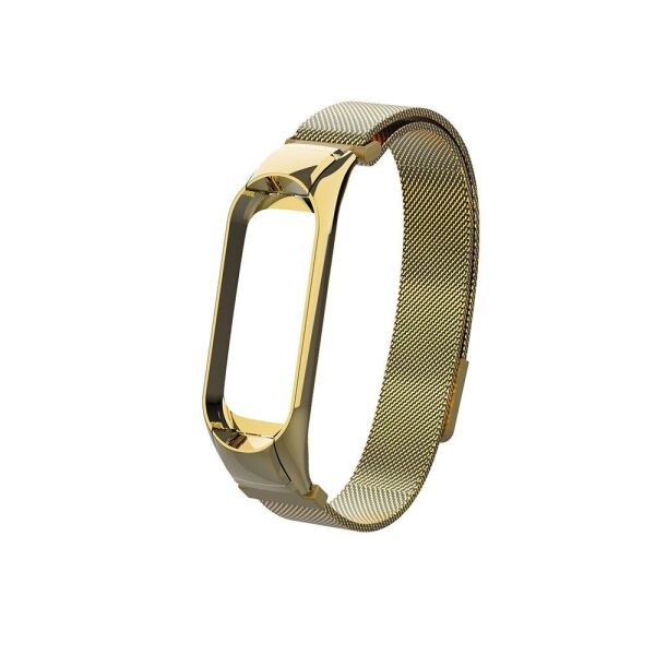 

Ремешок для фитнес браслета Xiaomi Mi Band 3 и 4 Milanese design Gold