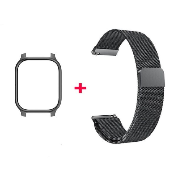 

Amazfit GTS Комплект для смарт часов (металлический магнитный ремешок и бампер), Black
