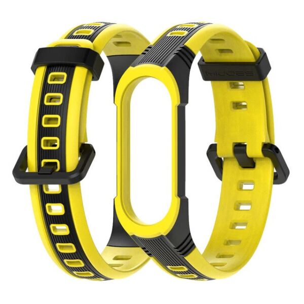 

Ремешок для фитнес-браслета Xiaomi Mi Band 5 и 6 Sport 2 Black with yellow