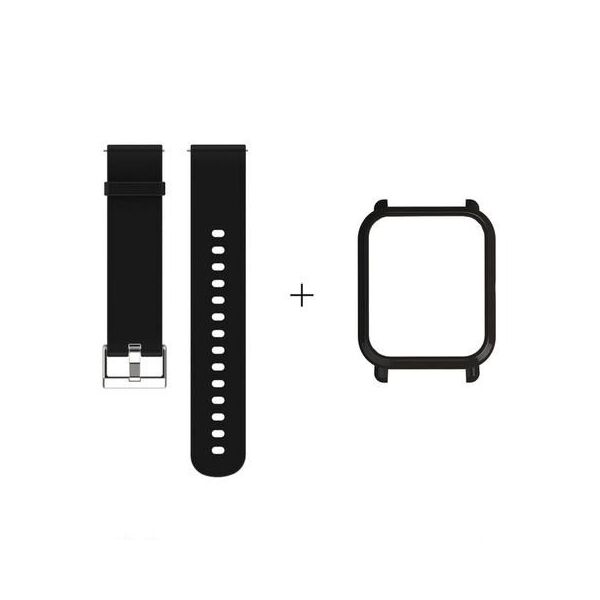 

Amazfit Bip Комплект для смарт часов (ремешок и бампер), Black