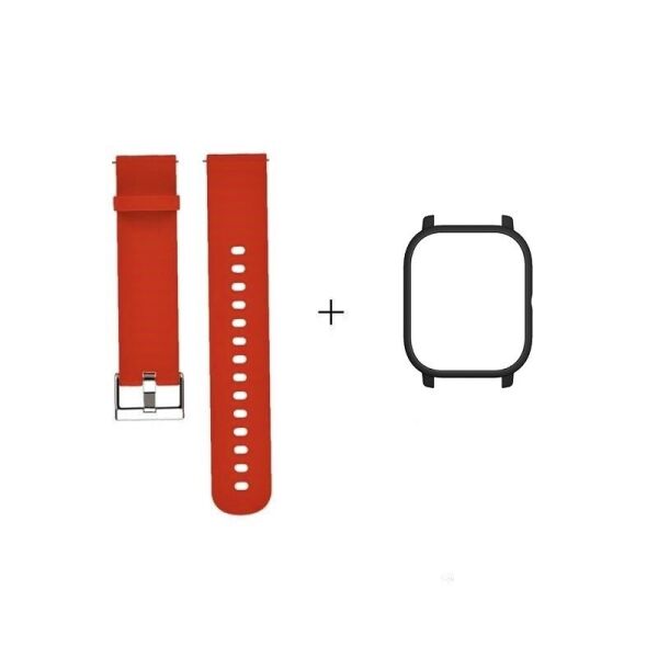 

Amazfit GTS Комплект для смарт часов (ремешок и бампер), Red-Black