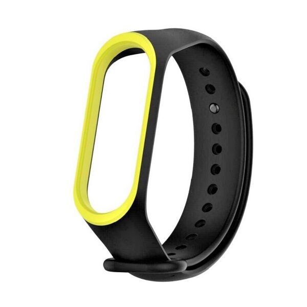 

Ремешок для фитнес-браслета Xiaomi Mi Band 5 и 6 Contur Black with yellow