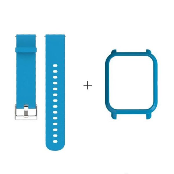 

Amazfit Bip Комплект для смарт часов (ремешок и бампер), Light blue