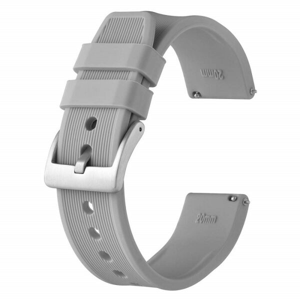 

Ремешок для часов Silicone bracelet Universal Stripe, 20 мм. Gray