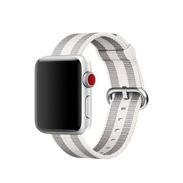 

Ремешок для часов Apple Watch 38 мм 40 мм нейлоновый с пряжкой, Gray with white