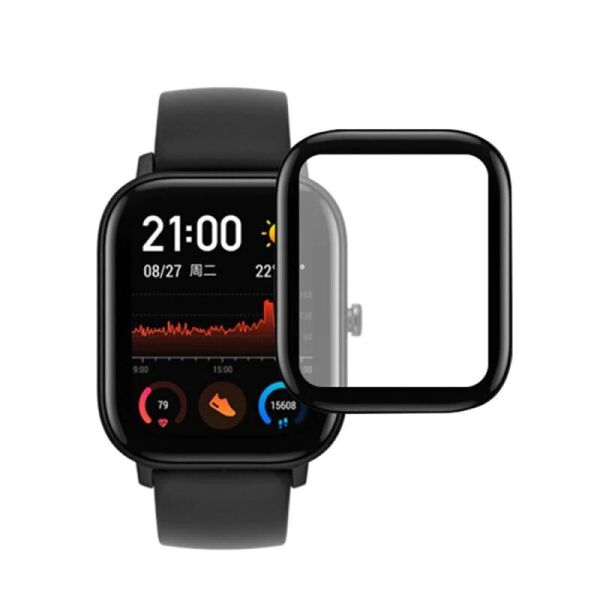 

Защитная пленка для смарт часов Amazfit GTS с рамкой, комплект - 2 шт.