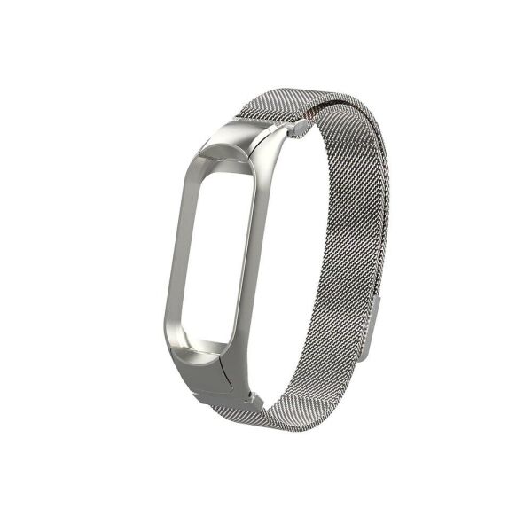 

Ремешок для фитнес браслета Xiaomi Mi Band 3 и 4 Milanese design Silver