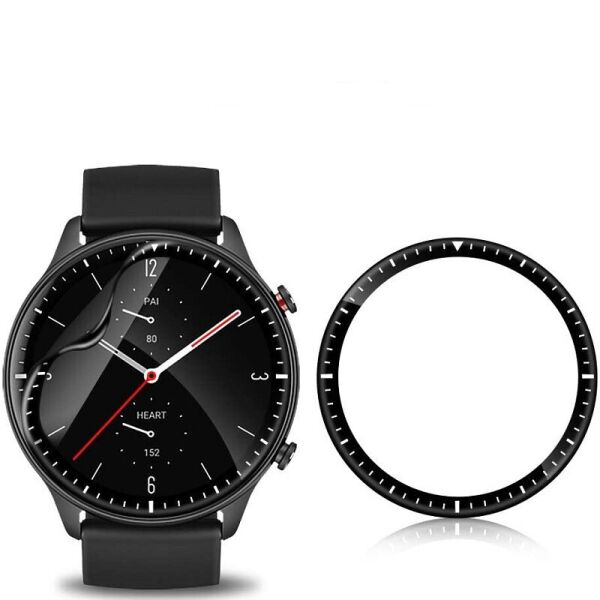 

Защитная пленка для смарт часов Amazfit GTR2 с рамкой (2 шт.)