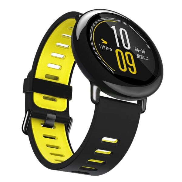 

Amazfit Pace / Stratos / Stratos 2 Ремешок Black with yellow для смарт часов, ширина - 22 мм.