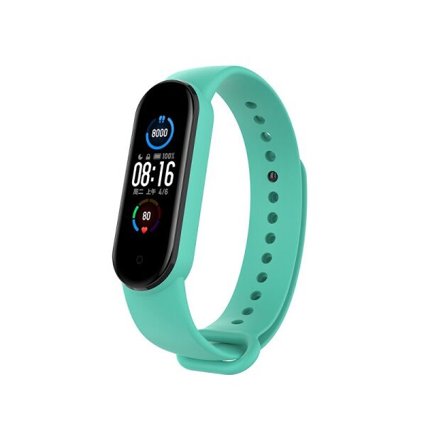 

Ремешок для фитнес браслета Xiaomi Mi Band 5 и 6 Mint green