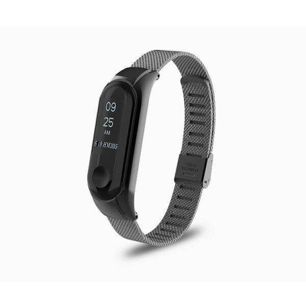 

Ремешок для фитнес-браслета Xiaomi Mi Band 3 и 4 Mesh steel Black