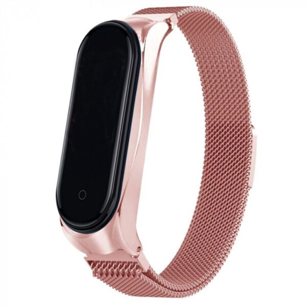 

Ремешок для фитнес браслета Xiaomi Mi Band 5 и 6 Milanese design bracelet, Pink