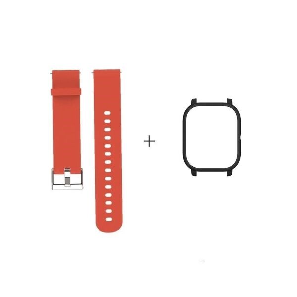 

Amazfit GTS Комплект для смарт часов (ремешок и бампер), Orange-Black