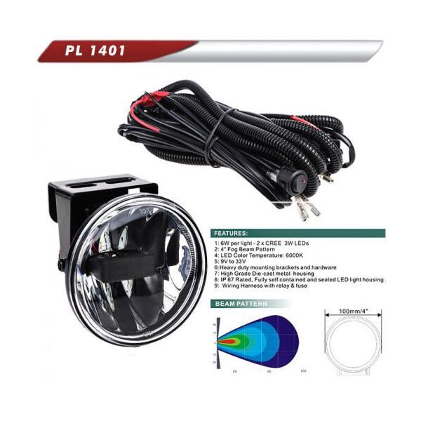 

Фара DLAA додаткова PL-1401 LED-CREE/10-32V/ (PL-1401-LED)