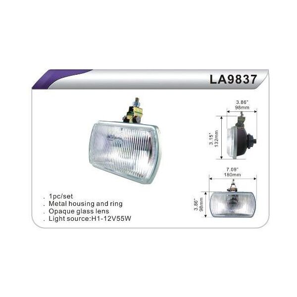 

Фара DLAA додаткова 9837-Y/H1-12V-55W/180*98мм (LA 9837-Y)