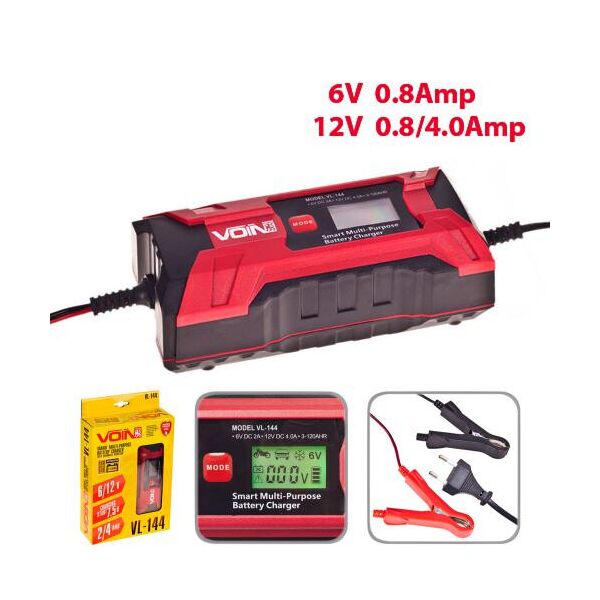 

Зарядний пристрій VOIN VL-144 6amp;12V/0.8-4.0A (VL-144)