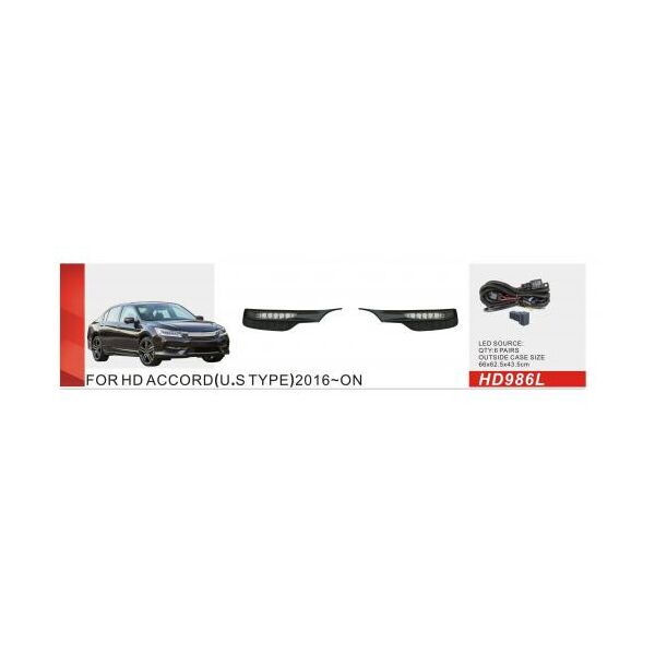

Фари DLAA Honda Civic/2016-/HD-952E/H8-12V35W (HD-986-LED)