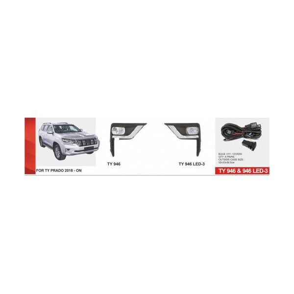 

Фари DLAA VW Polo 5 2014-17/VW-764/H8-12V35W/eл.проводка (TY-946LED-3)