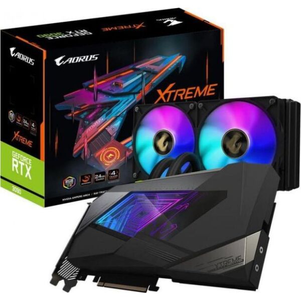 

Видеокарта Gigabyte AORUS GeForce RTX 3090 Xtreme WaterForce 24G (GV-N3090AORUSX W-24GD)