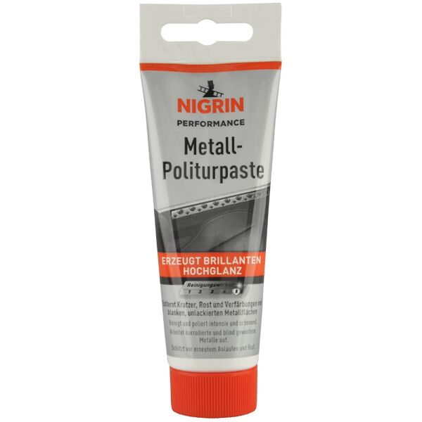 

NIGRIN Performance Metall-Politurpaste паста для полировки металлов и хрома (Германия) 75 мл