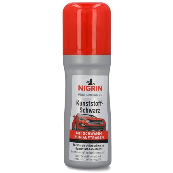 

NIGRIN Performance Kunststoff-Schwarz восстановитель консервант черного пластика с губкой (Германия) 75 мл