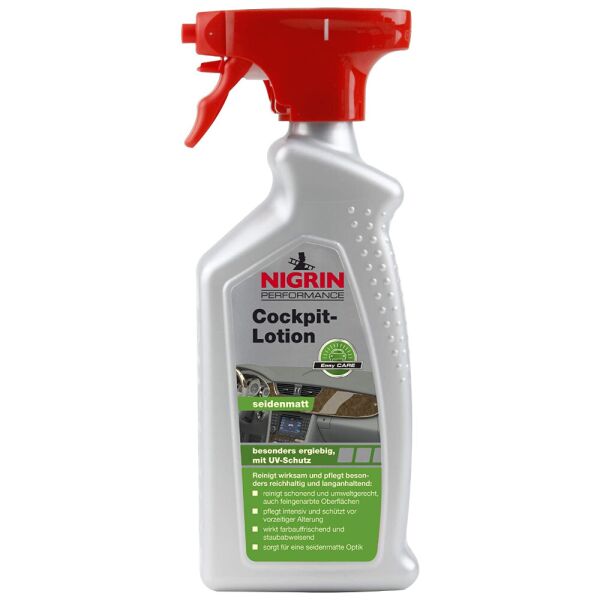 

NIGRIN Performance Cockpit Lotion 40-дневный полироль для пластика с матовым эффектом (Германия) 500 мл