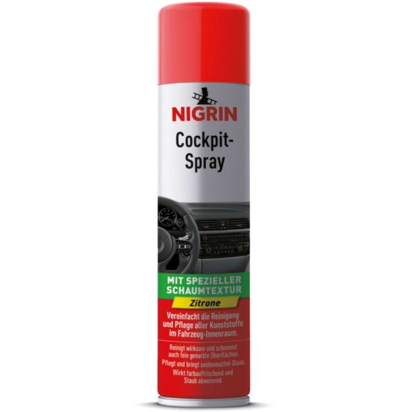 

NIGRIN Cockpit-Spray Zitrone очиститель протектант для пластика Лимон (Германия) 400 мл