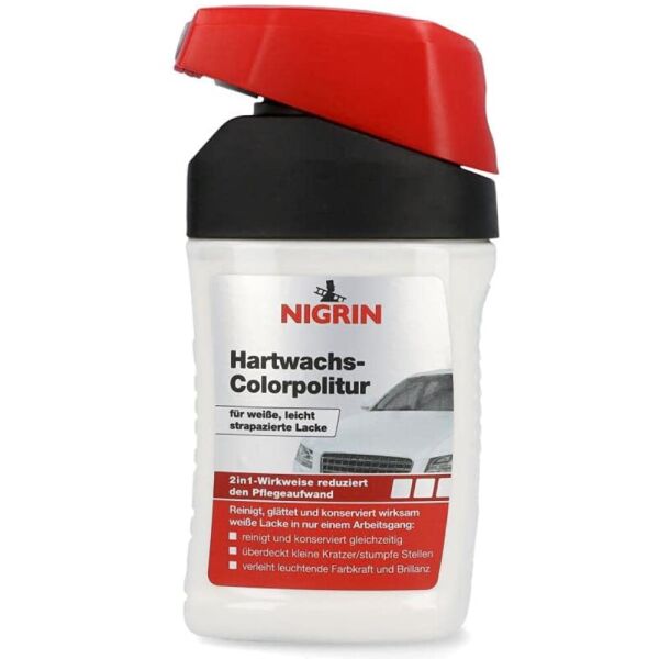 

NIGRIN Hartwachs-Colorpolitur Weibe белый одношаговый полироль с PTFE (Германия) 300 мл