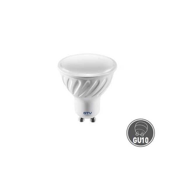 

Светодиодная LED лампа GTV, 7W, 3000K, GU10, MR16, диммируемая