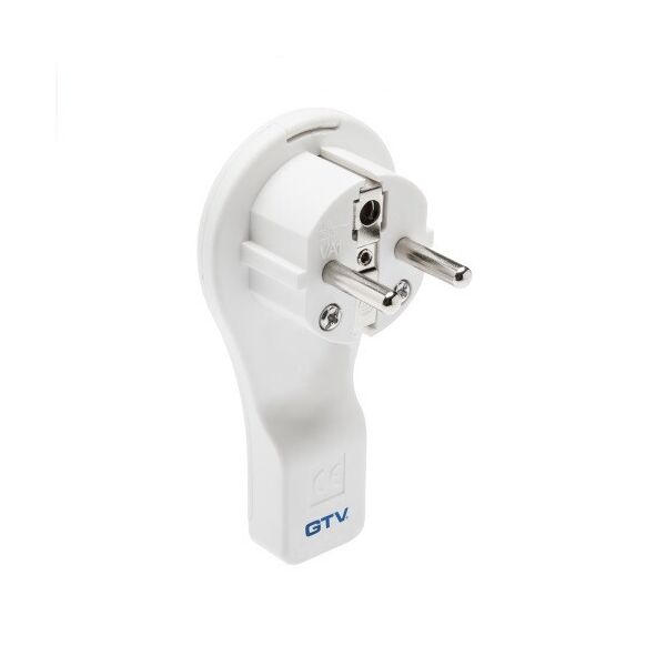 

Вилка электрическая GTV (угловая, плоская),белая, 16A, 250V (без провода). ПОЛЬША!