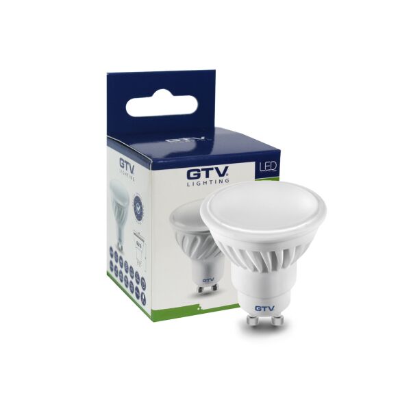 

Светодиодная LED лампа GTV, 10W, GU10, MR16, 3000К, керамика.
