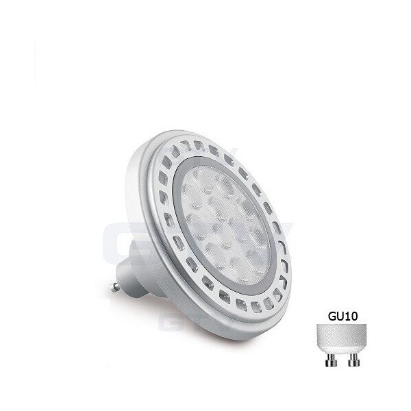 

Светодиодная LED лампа GTV, 12W, AR111/ES111, 45°, 3000К – тёплое свечение, серый.