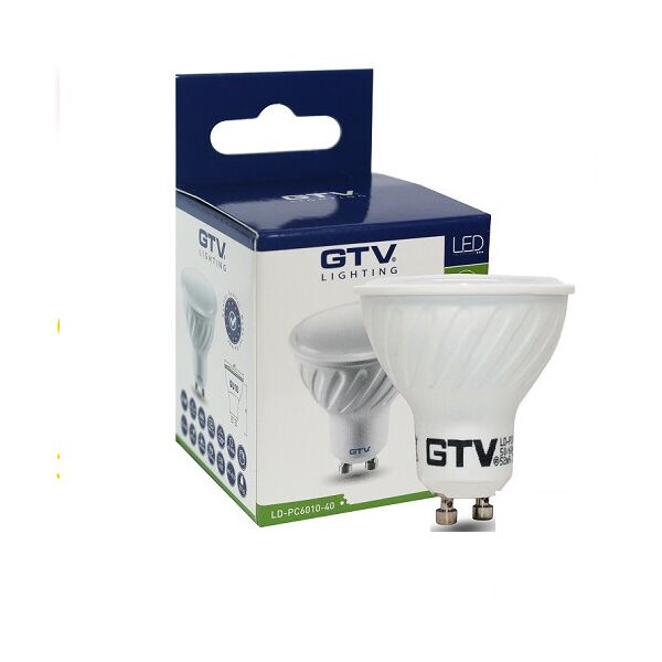 

Светодиодная LED лампа GTV, 6W, GU10, MR16, 6400К.