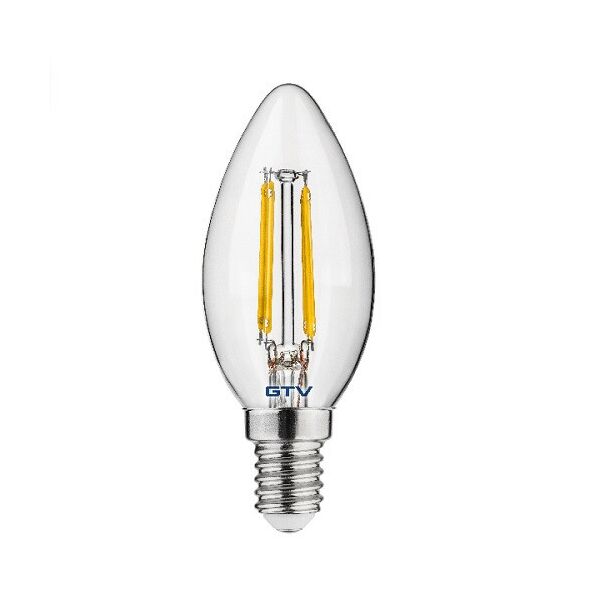 

Светодиодная LED лампа GTV, 5W, E14 свеча, FILAMENT, 3000К – тёплое свечение. Гарантия - 2 года