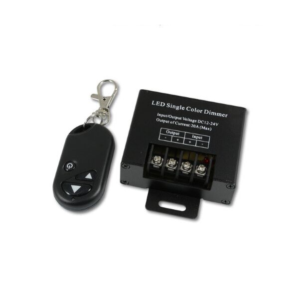 

Диммер master LED, с пультом, 3 кнопки, 12V-24V, 20A, 240W, чёрный. Европа!
