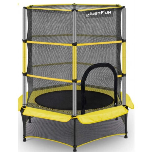 

Батут для детей Just Fun NEW 140 см желтый, батут с сеткой, до 60 кг