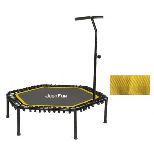 

Батут для фитнеса Just Fun Fitness 135 см желтый, батут с ручкой без сетки