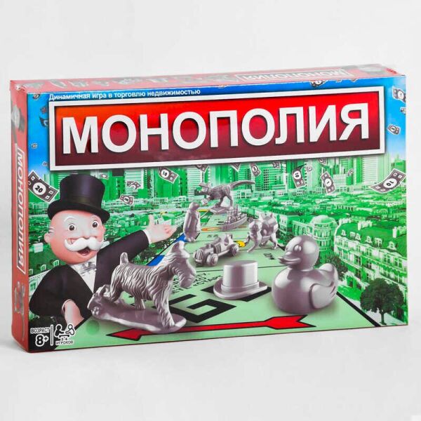 

Настольная игра для семьи развивающая Классическая Монополия обновленная русская