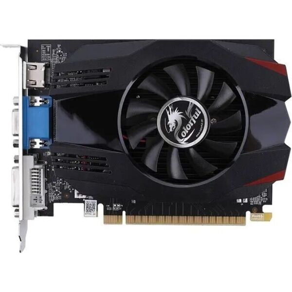 

Видеокарта Colorful GeForce GT730 2Gb DDR3, 64-bit, VGA/DVI/HDMI, 954/1800MHz, (GT730K 2GD3-V)