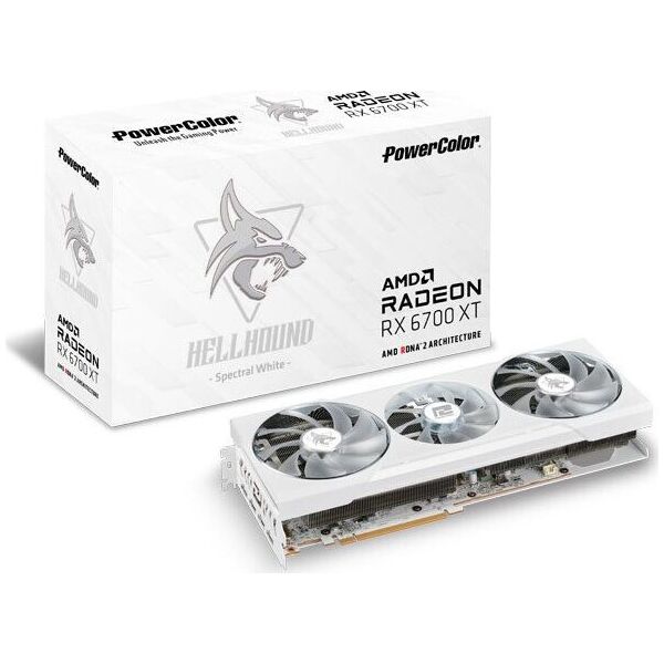 

PowerColor Radeon RX 6700 XT Hellhound Spectral White (AXRX 6700XT 12GBD6-3DHLV2)