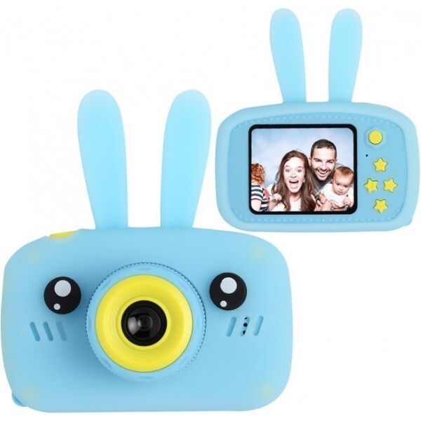 

Детская Фотокамера. Children's Fun Camera Противоударный Фотоаппарат. Голубой зайчик