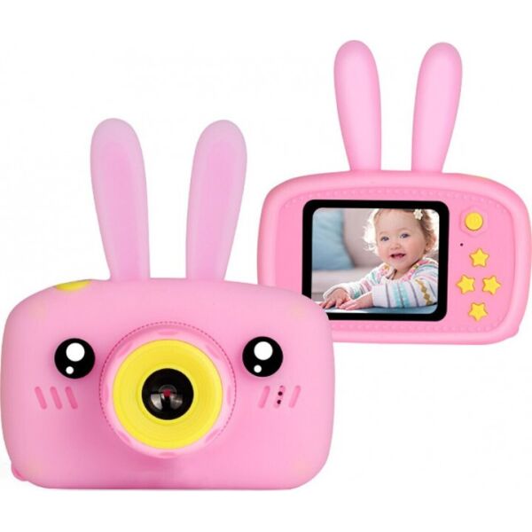 

Детская Фотокамера Kids Funny Camera 3.0 Pro Противоударный Фотоаппарат Full HD Розовый зайчик