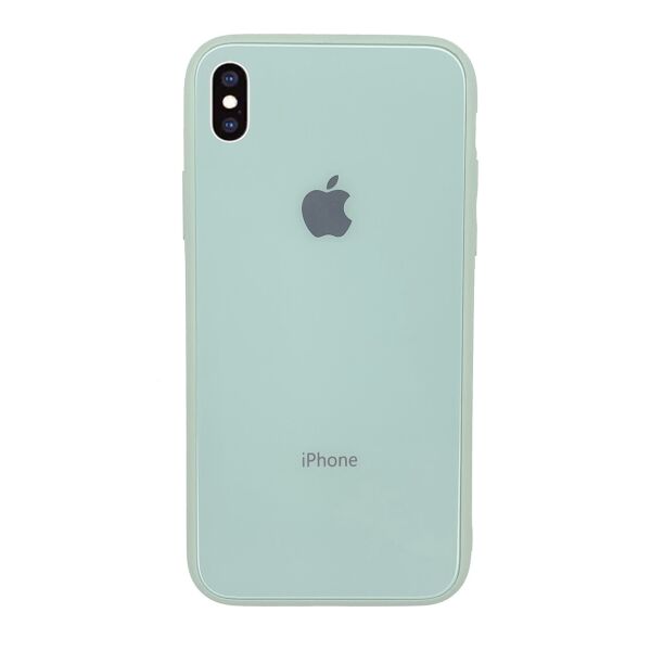 

Чехол стеклянный Glass case для IPhone X/Xs (11) Marine бирюзовый