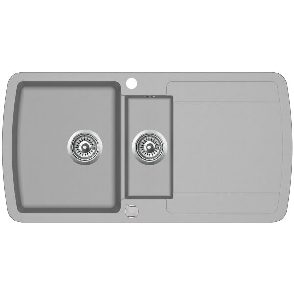 

Кухонная мойка Aquasanita Lira SQL151AW Argent 220 Серый