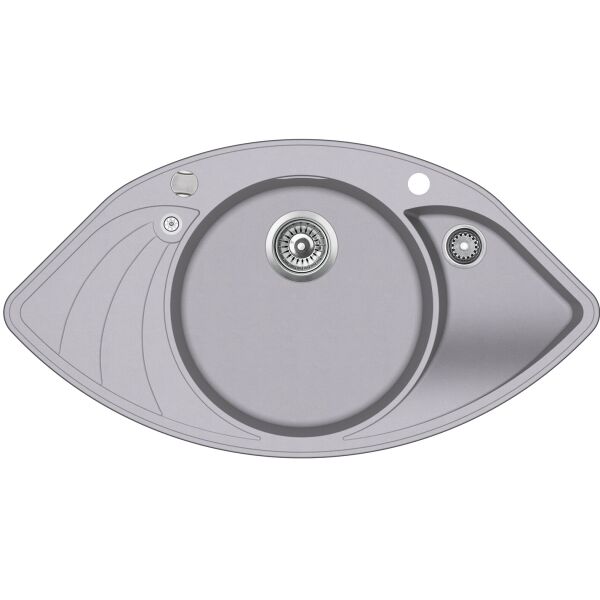 

Кухонная мойка Aquasanita Papillon SCP151AW Alumetallic 202 Алюметаллик