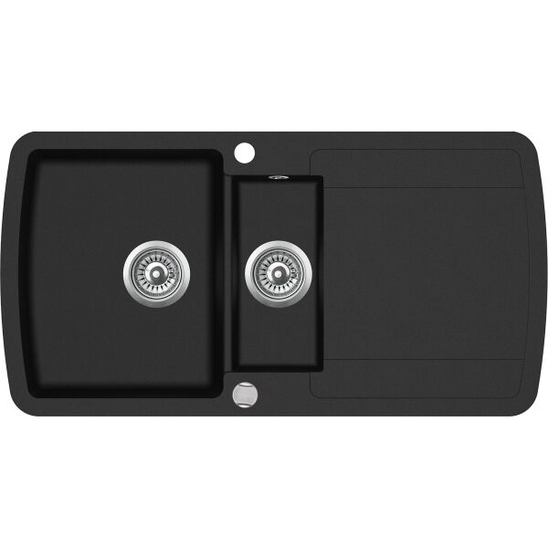 

Кухонная мойка Aquasanita Lira SQL151AW Black Metallic 601 Черный